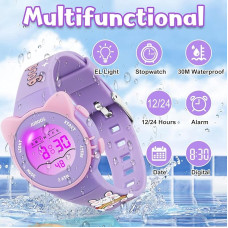 Дитячій цифровий годинник Juboos MR-2206, фіолетовий (4122)