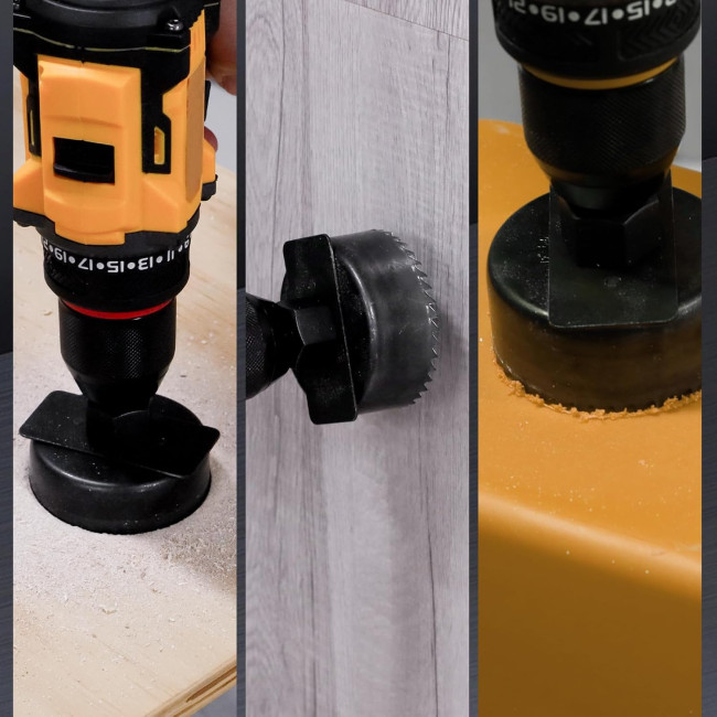 Набір коронок CCLIFE Ø19 мм - Ø152 мм, 19-предметний набір коронок, глибина різання 25 мм для дерева, чорний (0081)