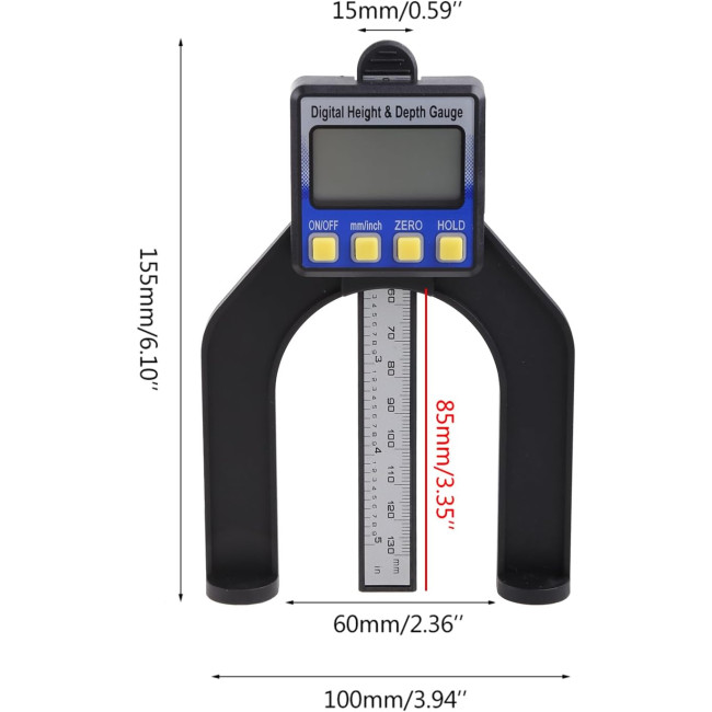 Цифровий глибиномір NGCG цифровий інструмент для вимірювання висоти та глибини для фрезерного верстата (0176)