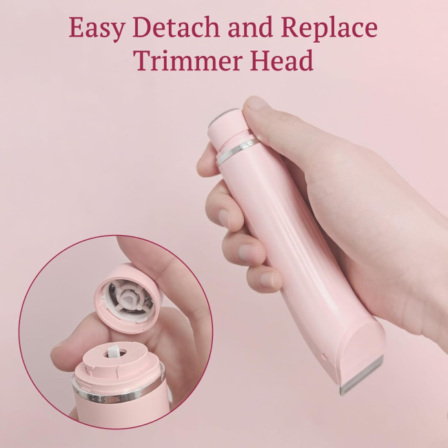 Бритва для бікіні Dermave WH- FB016-000, 4-в-1 для жінок, рожевий (4023)