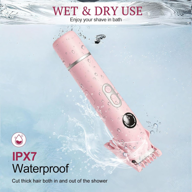 Бритва для бікіні Dermave WH- FB016-000, 4-в-1 для жінок, рожевий (4023)