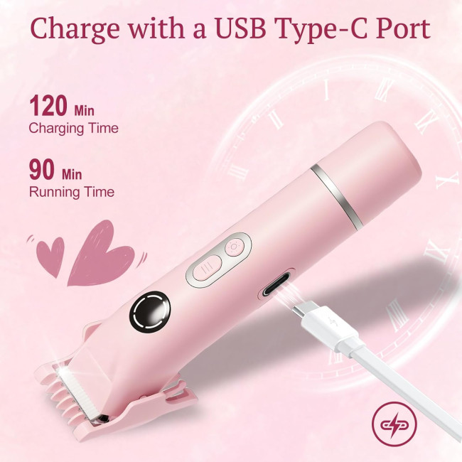 Бритва для бікіні Dermave WH- FB016-000, 4-в-1 для жінок, рожевий (4023)