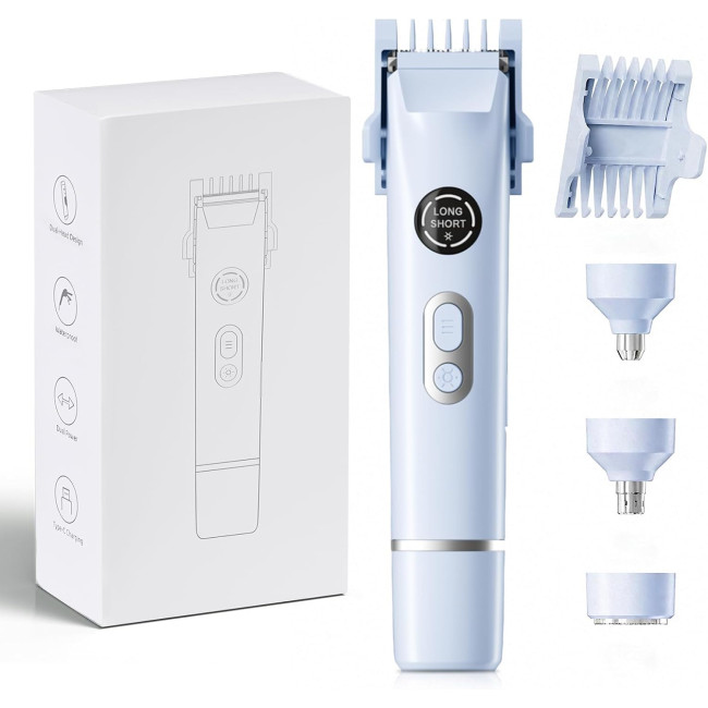 Бритва для бікіні Dermave WH- FB016-000, 4-в-1 для жінок, синій (4022)