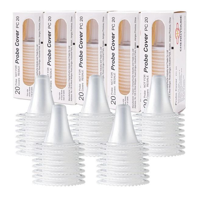 CHENGYOUDE 200X змінних чохлів для всіх моделей термометрів Braun, прозорі (5111)