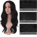 Довгі чорні перуки FESHFEN для жінок 22 дюйми, перуки природного вигляду синтетичні, натуральний чорний (0120) № 2