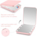 Дзеркало для макіяжу WOBSION MR-L2307 з підсвічуванням, з 1/3-кратним збільшенням, з регульованою яскравістю для кишені, рожевий (0050) № 2