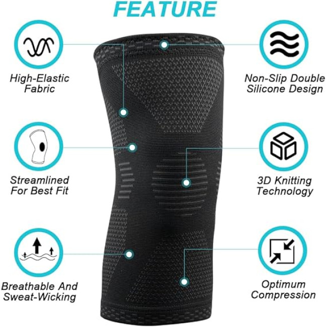 Компресійні наколінники ACWOO, розмір М (2132)