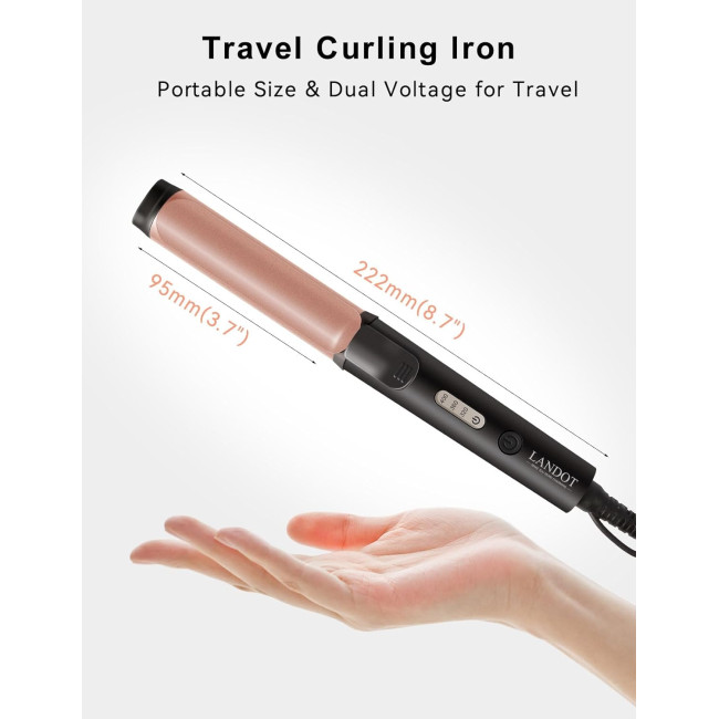 LANDOT Міні-плойка для волосся SM-C660, напруга 100-240 В, чорна (5060)