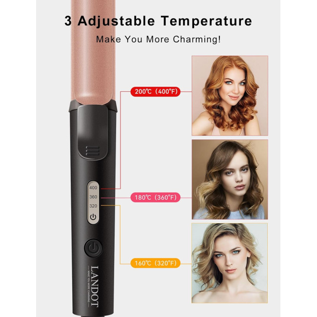 LANDOT Міні-плойка для волосся SM-C660, напруга 100-240 В, чорна (5060)