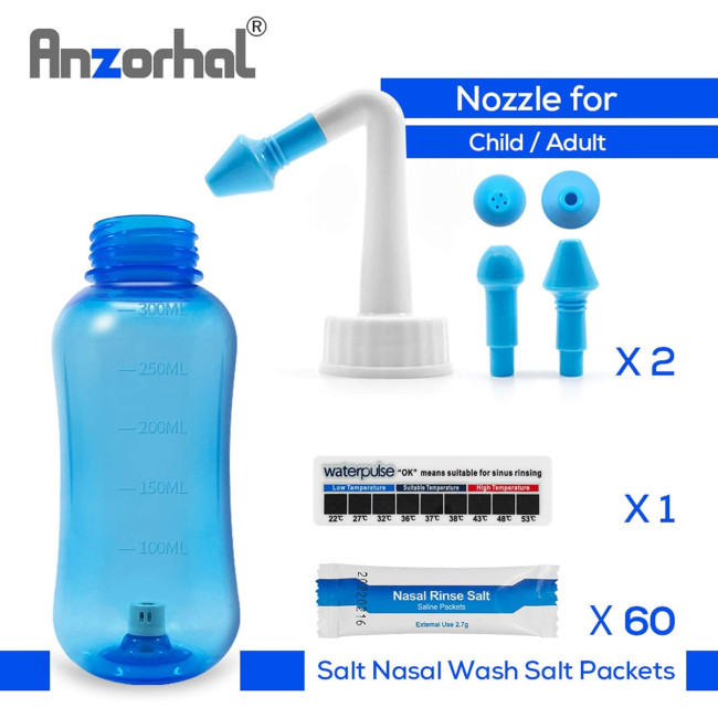 Набір для промивання пазух носа Anzorhal YT-300, синій (4089)