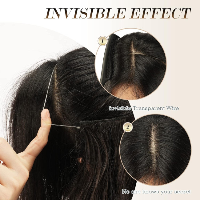 Нарощування волосся FESHFEN Secrets, Довге 50 см, синтетичне волосся, перуки для жінок, золотисто-коричневий (0105)