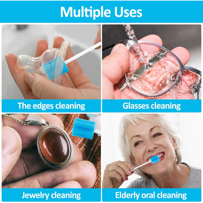 Одноразові губки MAQIHAN для чищення ротової порожнини, 100шт., сині (2129)