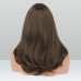 Перука FESHFEN середнього коричневого кольору з чубчиком, синтетичний прямий перуковий візерунок з натуральним волоссям, 18 дюймів (0099) № 2