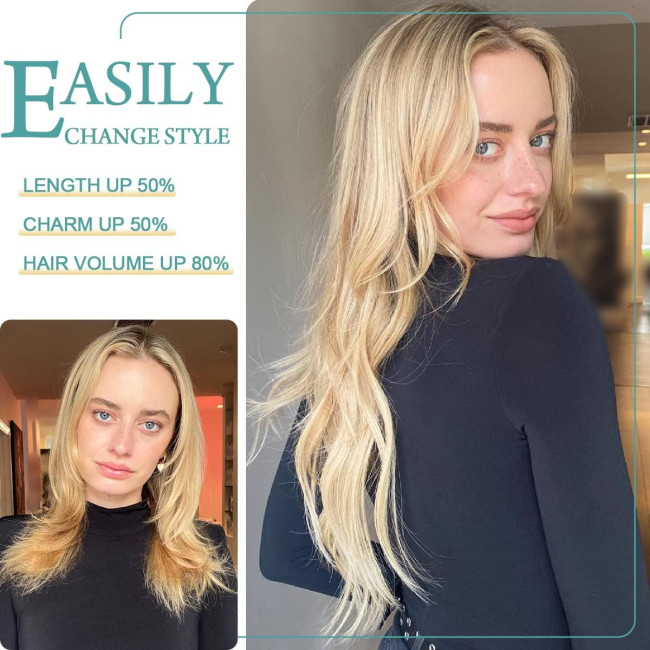 Перуки для жінок Ms Taj з затискачами регульованого розміру, блондинка (3142)