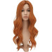 Помаранчеві перуки для жінок FESHFEN 22 дюйми, синтетична перука для щоденного косплею (0098) № 4