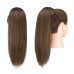 Прямий хвіст FESHFEN, подовжений 14 дюймів, натуральний довгий хвіст, обгортання навколо, перуки для жінок, колір мохово-коричневий (0117) № 2