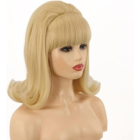 Ретро парик для женщин FVCENT ретро стиль «улей» винтажный вид прическа «улей боб» в стиле 60-х годов, блонд (2025)