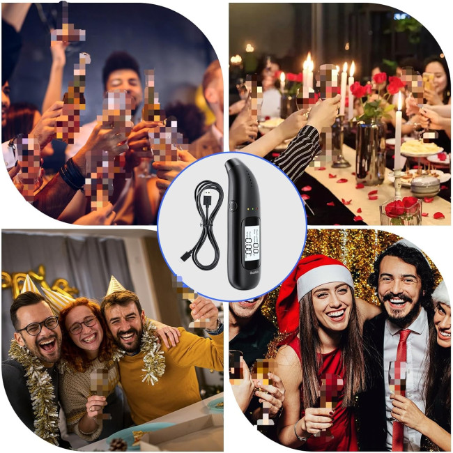 Сертифікований портативний алкотестер Olubfdh C06 із синім цифровим РК-дисплеєм (3143)