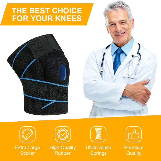 Спортивний наколінник ACWOO U5-QX-L230426-FBA з бічними стабілізаторами та гумовими накладками, сині (2131)