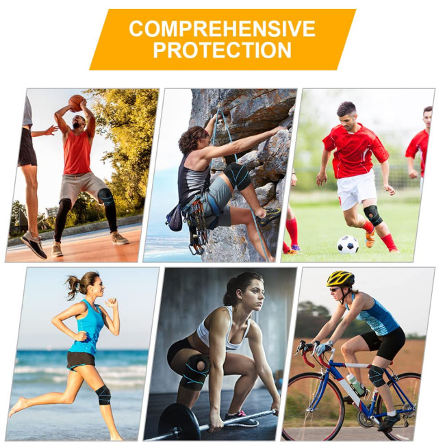 Спортивний наколінник ACWOO U5-QX-L230426-FBA з бічними стабілізаторами та гумовими накладками, сині (2131)