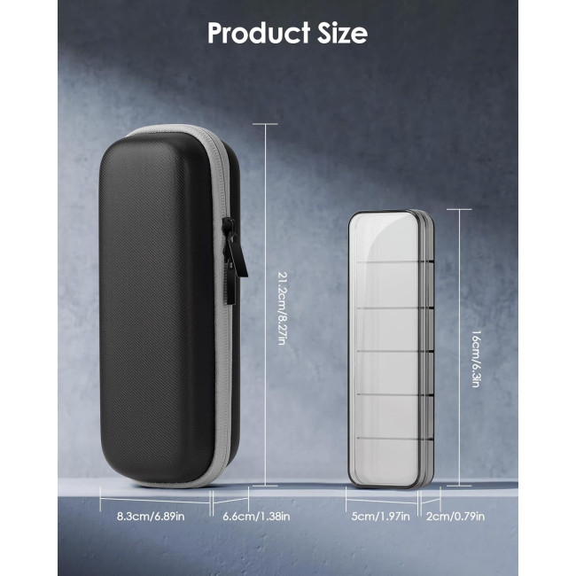 YINKECASE Жорсткий дорожній футляр ZS-030108GN-A для зберігання тримера, зелений (5075)