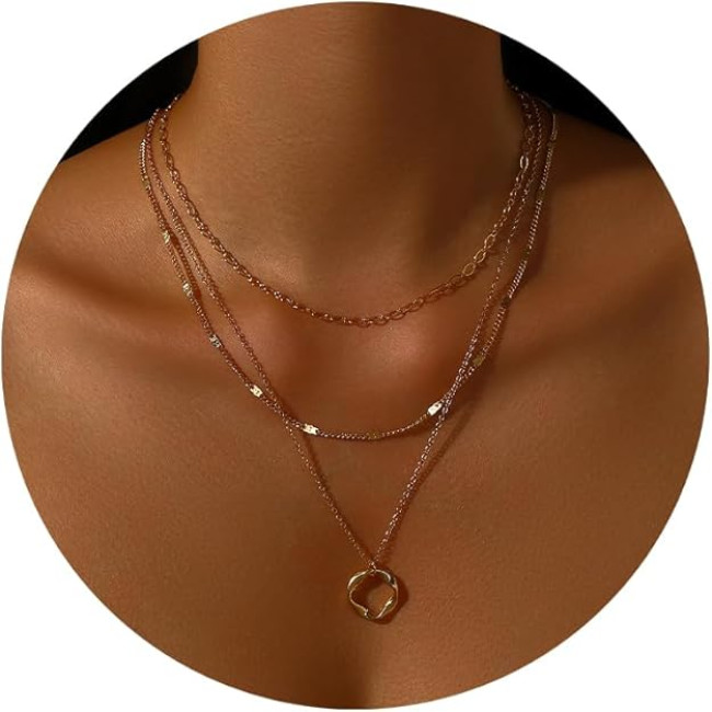  Багатошарові золоті намиста MOROTOLE для жінок (4169)