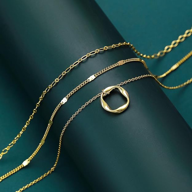  Багатошарові золоті намиста MOROTOLE для жінок (4169)