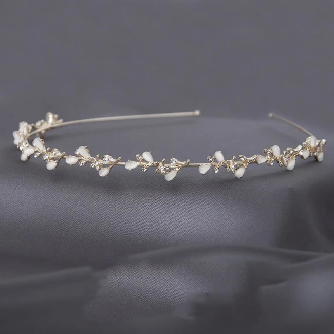 Елегантна корона GYTHTPZR 0202 на голову, нареченої тіари, опал пов'язки на голову нареченої (2055)