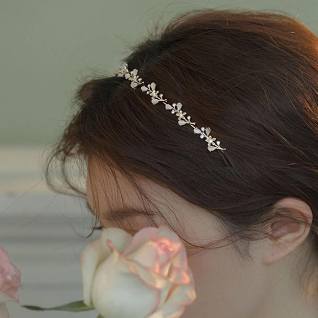 Елегантна корона GYTHTPZR 0202 на голову, нареченої тіари, опал пов'язки на голову нареченої (2055)