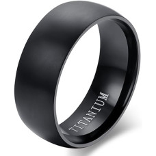 Flongo Чоловіча обручка  Fongo FLG38P00149 з титановим покриттям, чорний (5031)
