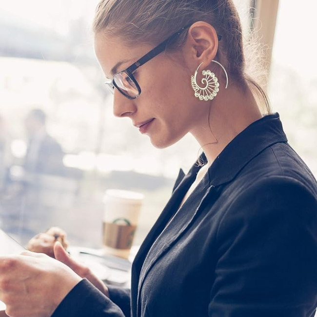 Hicarer 8 пар богемних вінтажних сережок з кілцями Hicarer-hook-Y, золотий (5174)