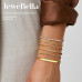 JeweBella золотий жіночий набір браслетів JWBE-YZ-BC26-Gold-A з нержавіючої сталі з позолотою 14 карат (5176) № 2