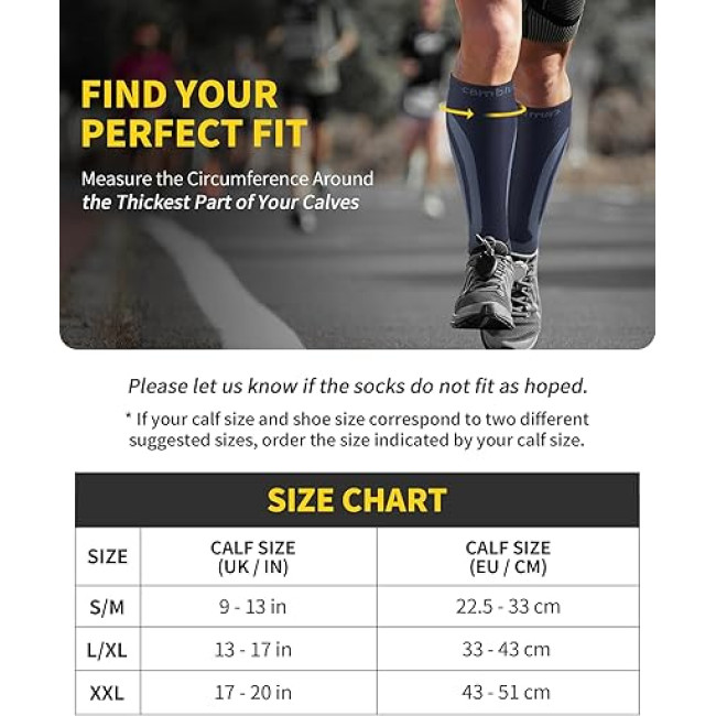 Компресійні бандажі CAMBIVO 2 пари для чоловіків та жінок, темно-сині (3006)