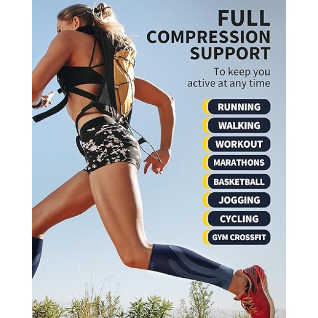 Компресійні бандажі CAMBIVO 2 пари для чоловіків та жінок, темно-сині (3006)