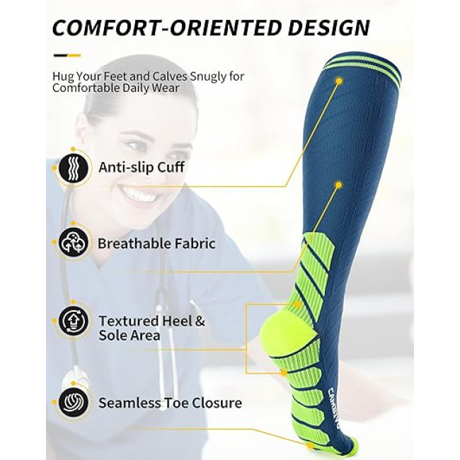 Компресійні шкарпетки CAMBIVO CS60 для жінок та чоловіків (2198)