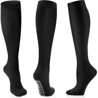 Компресійні шкарпетки CAMBIVO CS70 для жінок та чоловіків шкарпетки з градуйованою посадкою, чорні (3011)