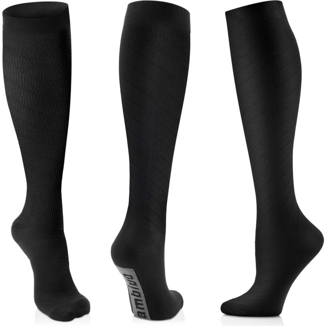 Компресійні шкарпетки CAMBIVO CS70 для жінок та чоловіків шкарпетки з градуйованою посадкою, чорні (3011)