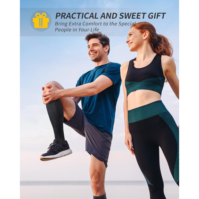 Компресійні шкарпетки CAMBIVO CS70 для жінок та чоловіків шкарпетки з градуйованою посадкою, чорні (3011)