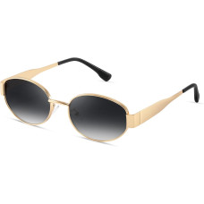 Kunchu Сонячні окуляри, поляризовані, вінтаж UV400 класичний, градієнтний чорний (5155)