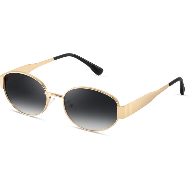 Kunchu Сонячні окуляри, поляризовані, вінтаж UV400 класичний, градієнтний чорний (5155)