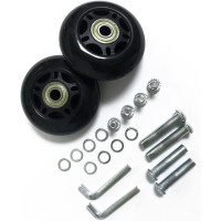 LOTOWELZON пара чорних змінних коліc для багажу, діаметр 90 x ширина 24 мм/3,54 мм (5070)