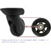 LOTOWELZON пара чорних змінних коліc для багажу, діаметр 90 x ширина 24 мм/3,54 мм (5070) № 3