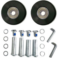 LOTOWELZON Запасні колеса для валізи OD40*THK18мм/1.57*0.7дюйма з підшипниками 8 мм, чорні (5073)