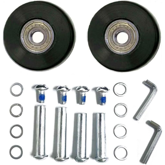 LOTOWELZON Запасні колеса для валізи OD40*THK18мм/1.57*0.7дюйма з підшипниками 8 мм, чорні (5073)