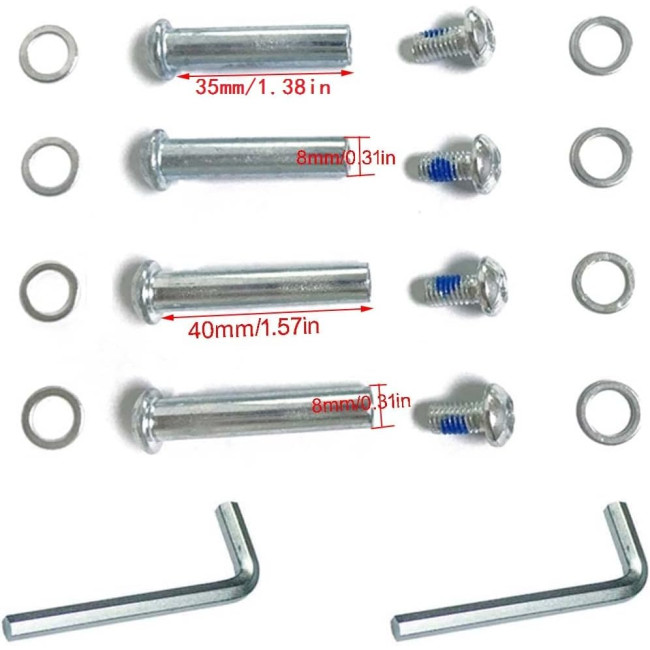LOTOWELZON Запасні колеса для валізи OD40*THK18мм/1.57*0.7дюйма з підшипниками 8 мм, чорні (5073)