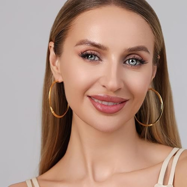 Модные серьги-кольца MOROTOLE TB-US-Triangle Hoop-SV из серебра 925 пробы для женщин (4170)