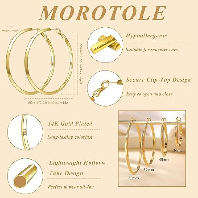 Модные серьги-кольца MOROTOLE TB-US-Triangle Hoop-SV из серебра 925 пробы для женщин (4170)
