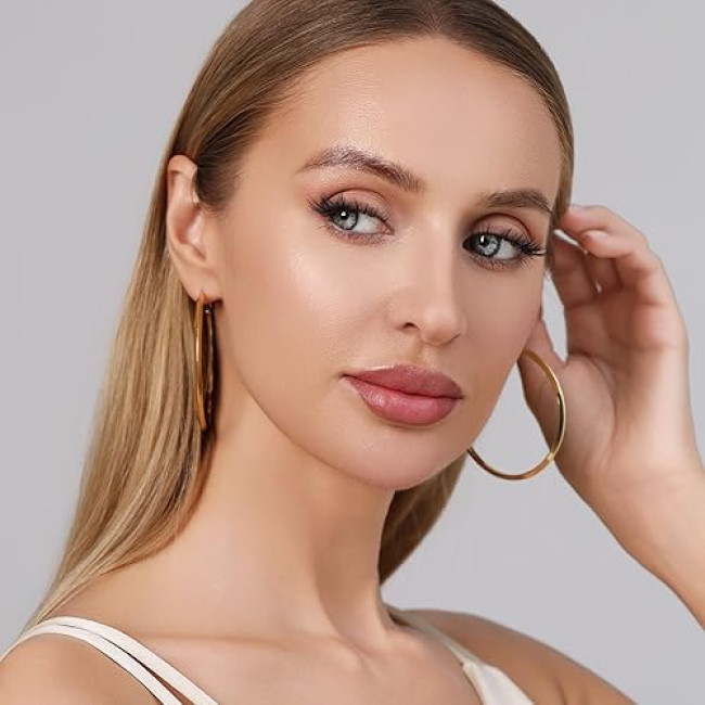 Модные серьги-кольца MOROTOLE TB-US-Triangle Hoop-SV из серебра 925 пробы для женщин (4170)