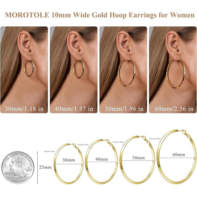 Модные серьги-кольца MOROTOLE TB-US-Triangle Hoop-SV из серебра 925 пробы для женщин (4170)