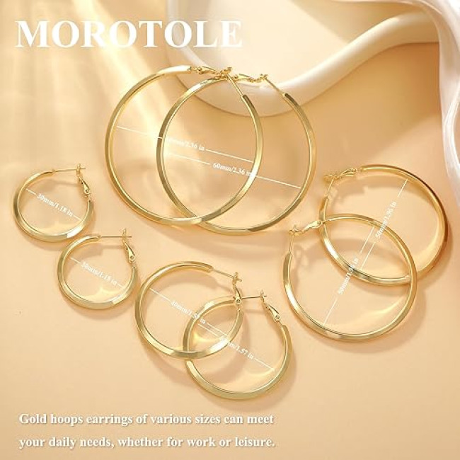 Модные серьги-кольца MOROTOLE TB-US-Triangle Hoop-SV из серебра 925 пробы для женщин (4170)